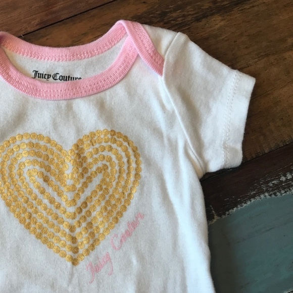 Juicy Couture Bundle of 2 Onesies Baby Size 0-3M - Picture 2 of 6